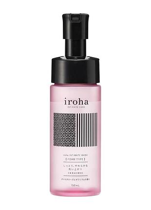 Пена для интимного ухода iroha intimate wash foam type damask rose and geranium 150 мл