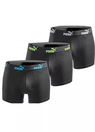 Труси чоловіча puma everyday coton stretch (упаковка 3 шт) black розмір м (100003547-010)