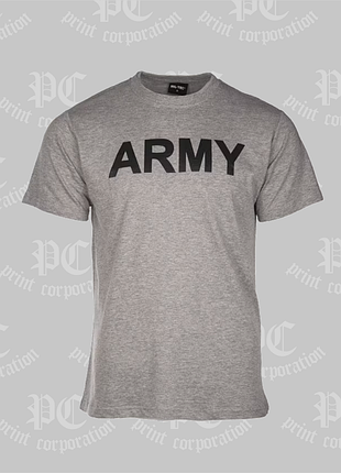 Серая футболка army l