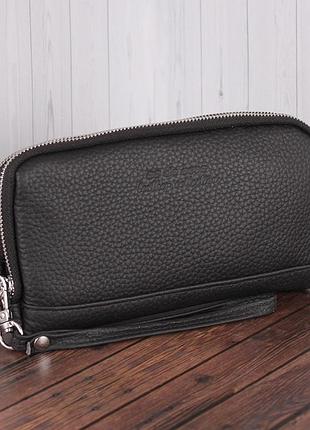 Кошелек-косметичка de esse leather collection l88003-1 черная