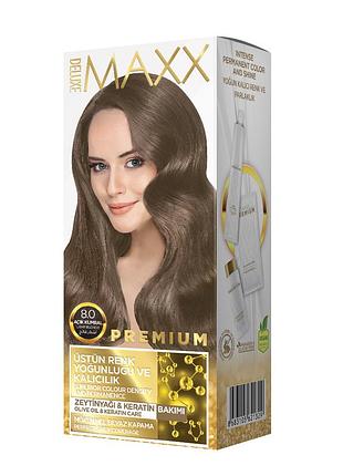 Краска maxx deluxe для волос 8.0 светло-русый 50 мл+50 мл+10 мл