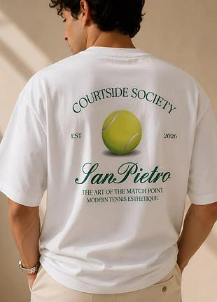 Футболка оверсайз для паделу «courtside society» — стильна тенісна футболка