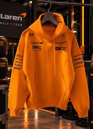 Оранжевое худи mclaren formula 1 с логотипами команды