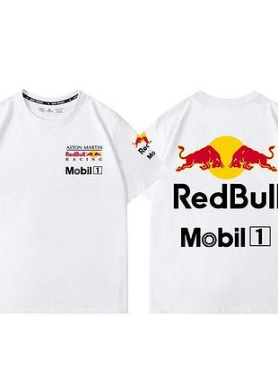 Футболка red bull racing белая с двусторонним принтом formula 1