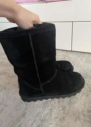 Уггі ugg зимові сапоги жіночі bearpaw чорні, розмір 36, довжина устілки 22 см, натуральна шкіра