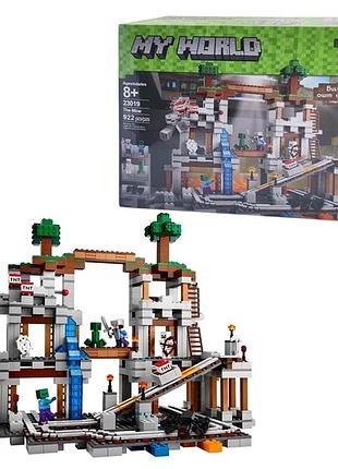 Конструктор minecraft «шхта the mine» - 922 детали, игровой набор с мобами и фигурками
