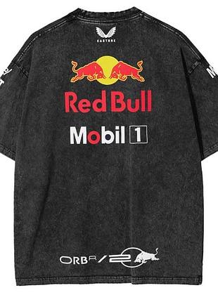 Варена футболка red bull racing vintage acid wash l, рожевий