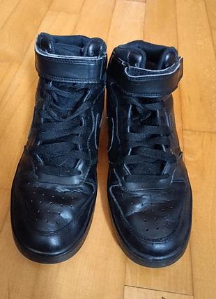 Оригинальные кроссовки nike court borough mid 2 black / хайтопы найк (размер 39)