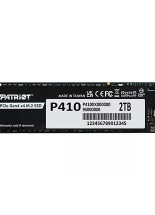Накопитель ssd m.2 patriot p410 2tb nvme 2280 pcie gen4 x4 5000/4500 tlc
