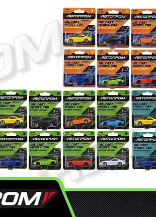 Машина автопром 1:64,микс моделей, на планшетке 10*3,5*12см