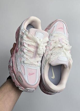 Кросівки жіночі nike p-6000 рожеві, розміри 37-41, довжина устілки 23,5-26 см, шкіра, текстиль