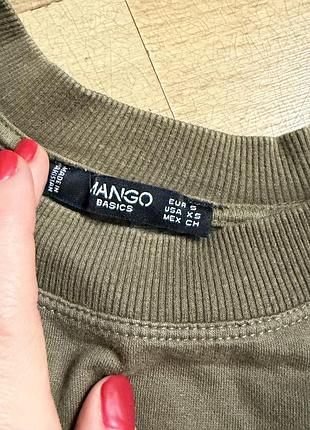 Світшот mango оливковий зелений 3