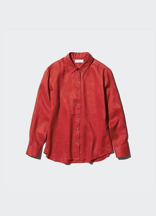 Рубашка льняная uniqlo (475647)