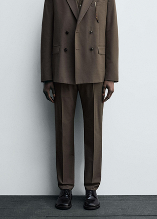 Брюки zara 19522 taupe grey