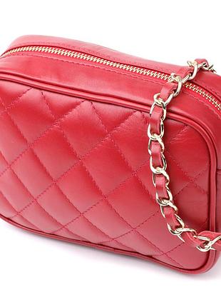 Сумка в ромбы из натуральной кожи tony perotti 20838_1 (ca006-01dr dk red) красный