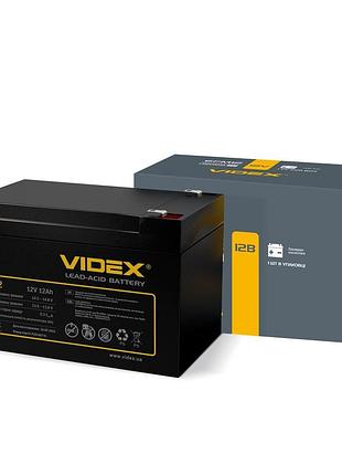 Акумулятор свинцево-кислотний videx 6fm12 12v/12ah color box 1