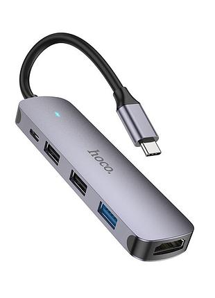 Usb-хаб hoco type-c multi-function.. ) metal gray ( )