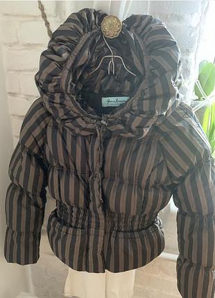 Куртка-пуховик жіноча guess by marciano в смужку