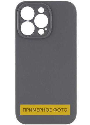 Чехол silicone case full camera protective (aa) no logo для apple iphone 16 plus (6.7") серый / dark gray