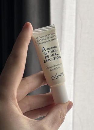 Melumé skinscience a-mazing retinol retinal emulsion 10 мл емульсія з ретиноїдом і ретиналем