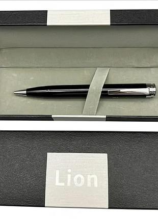 Шариковая ручка в подарочном футляре, металлическая lion