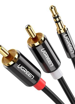 Аудіокабель ugreen. male to male, pvc, black ( )