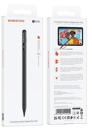 Стилус borofone universal active capacitive pen with digital display black ( ) 2