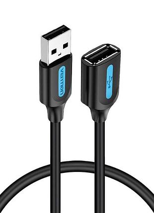 Кабель vention usb. a male to a female extension cable. black pvc type (cbibg) (cbibg)