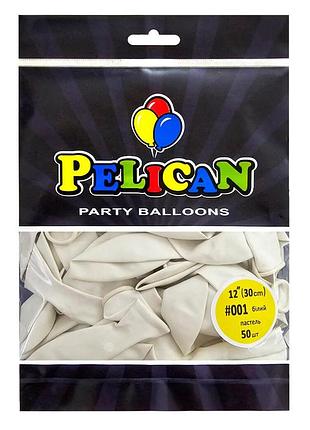 Латексні кульки "( ) пастель білий, pelican 50шт