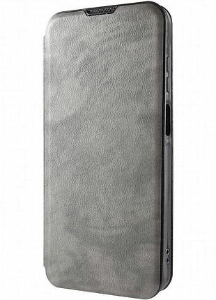 Кожаный чехол-книжка belora для xiaomi redmi 15 (eu) gray