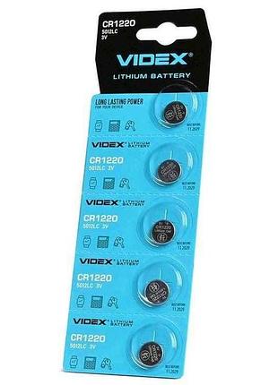 Батарейка годинникова cr1220 blister card 5 шт/23429 тм videx
