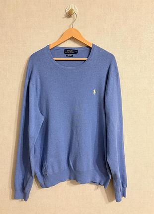 Кофта чоловіча ralph lauren блакитна бавовняна xl