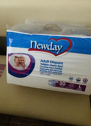 Підгузки для дорослих newday, розмір l, 30 штук