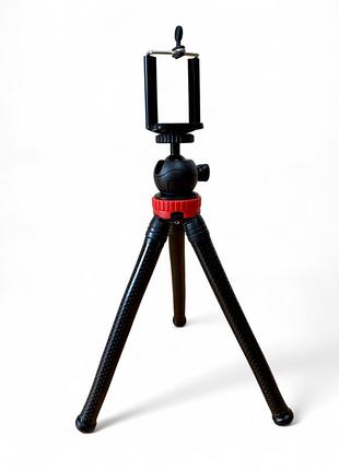 Гибкий штатив восьминог primo octopus big с креплением kr01 для смартфона - black/red