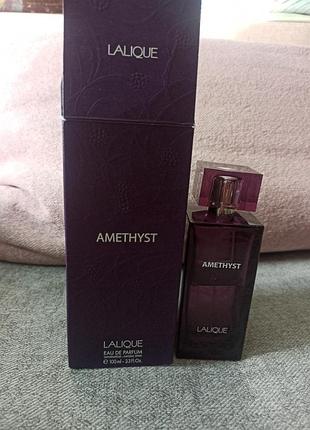 Жіноча парфумована вода lalique amethyst залишок 50ml в оригінальному флаконі 100ml з коробкою.
