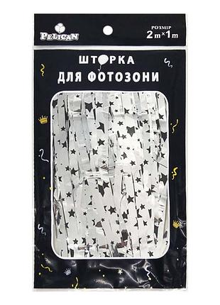 Шторка для фотозони "зорепад" срібло