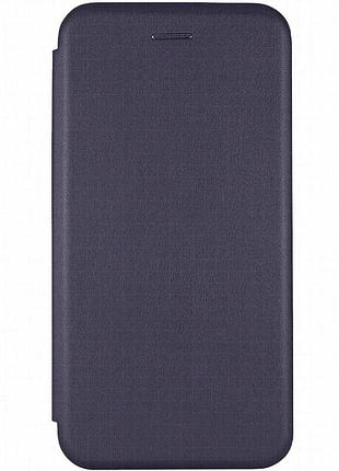 Кожаный чехол-книжка classy для xiaomi redmi note 8 pro темно-синий
