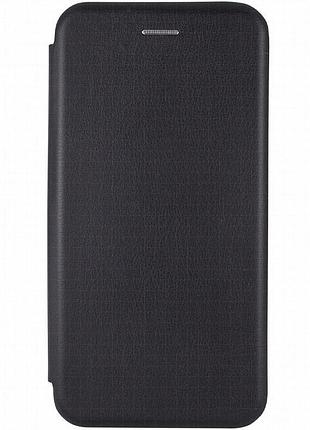 Кожаный чехол-книжка classy для xiaomi poco m7 4g черный