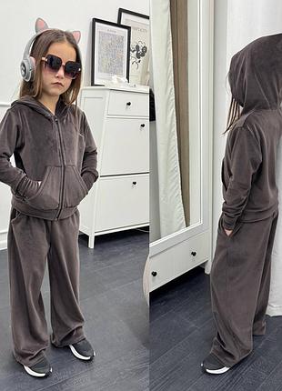 Велюровый косюм для девушек, 5 цветов 3