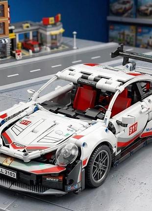 Конструктор машины porsche white