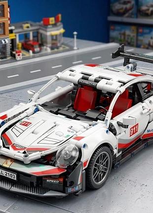 Конструктор машины porsche 911 white