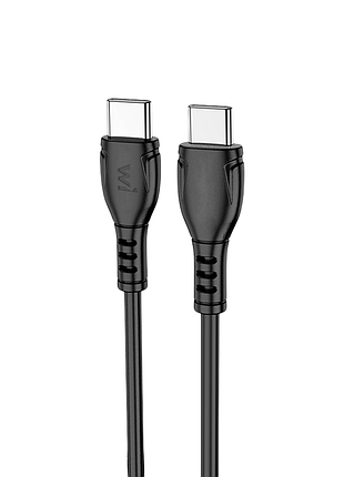 Кабель wibrand boa pvc charging data cable c to c black (wi. )