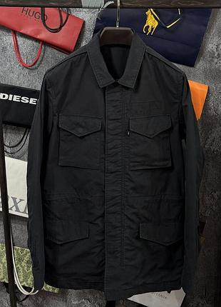 Куртка чоловіча овершот allsaints cote cotton-twill fieled jacket in dusty чорний m