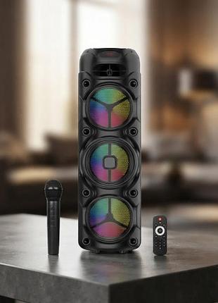 Колонка з мікрофонами / колонка bluetooth / акустична система на три динаміки ( )