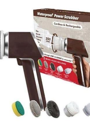 Электрическая щетка для чистки 3 в 1, щетка для cleaning brush коричневая новая 1-43 (32)