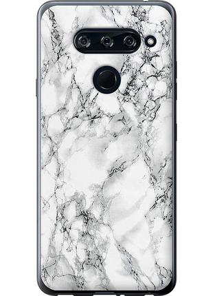 Чохол 2d пластиковий на телефон lg v40 thinq мармур білий "4480t-1577-58250"