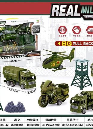 Оптом іграшка набір машинок "військові"