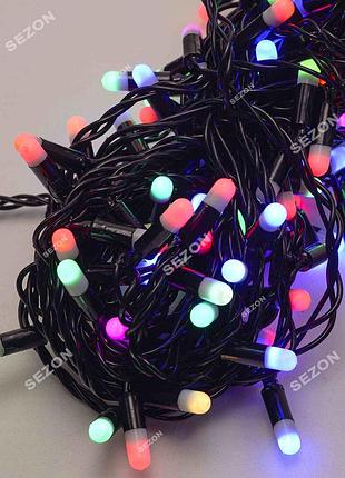Уличная led 10м, черный каучук.2мм, мульти rb/rg