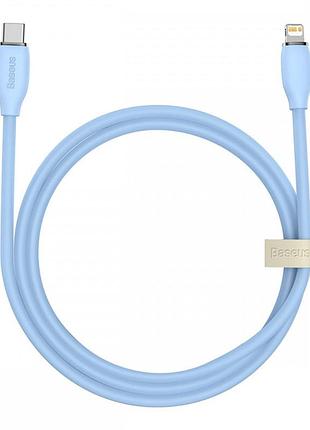 Кабель baseus jelly liquid silica gel fast charging data cable type-c to ip blue ( )