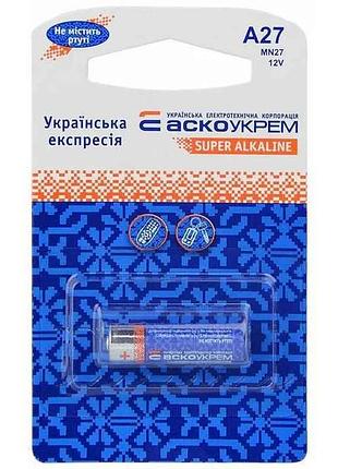 Батарейка лужна a27.mn27.bp1 (blister 1) тм аско